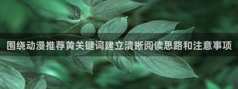 动漫之家178:围绕动漫推荐黄关键词建立清晰阅读思路和注意事项配图